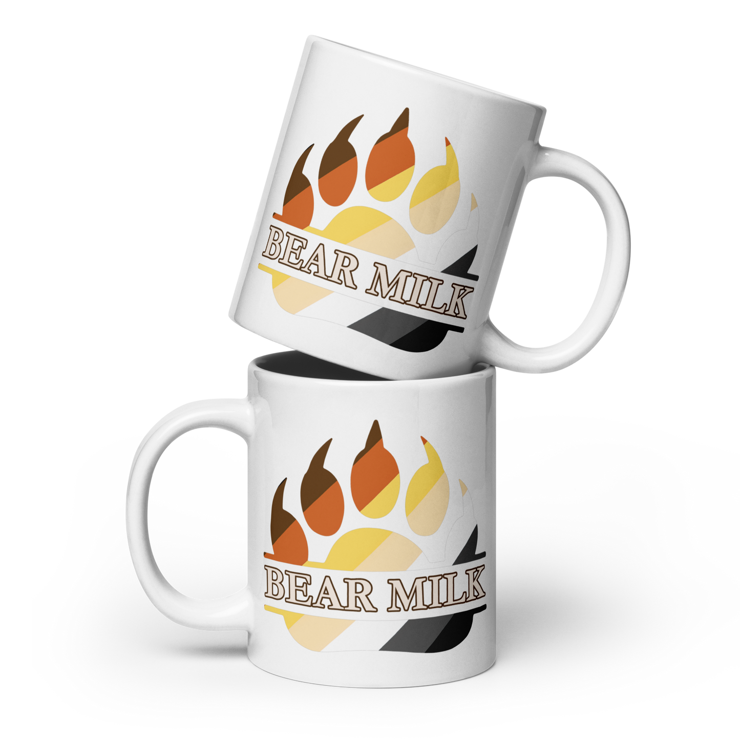 Tazza bianca lucida - bear milk